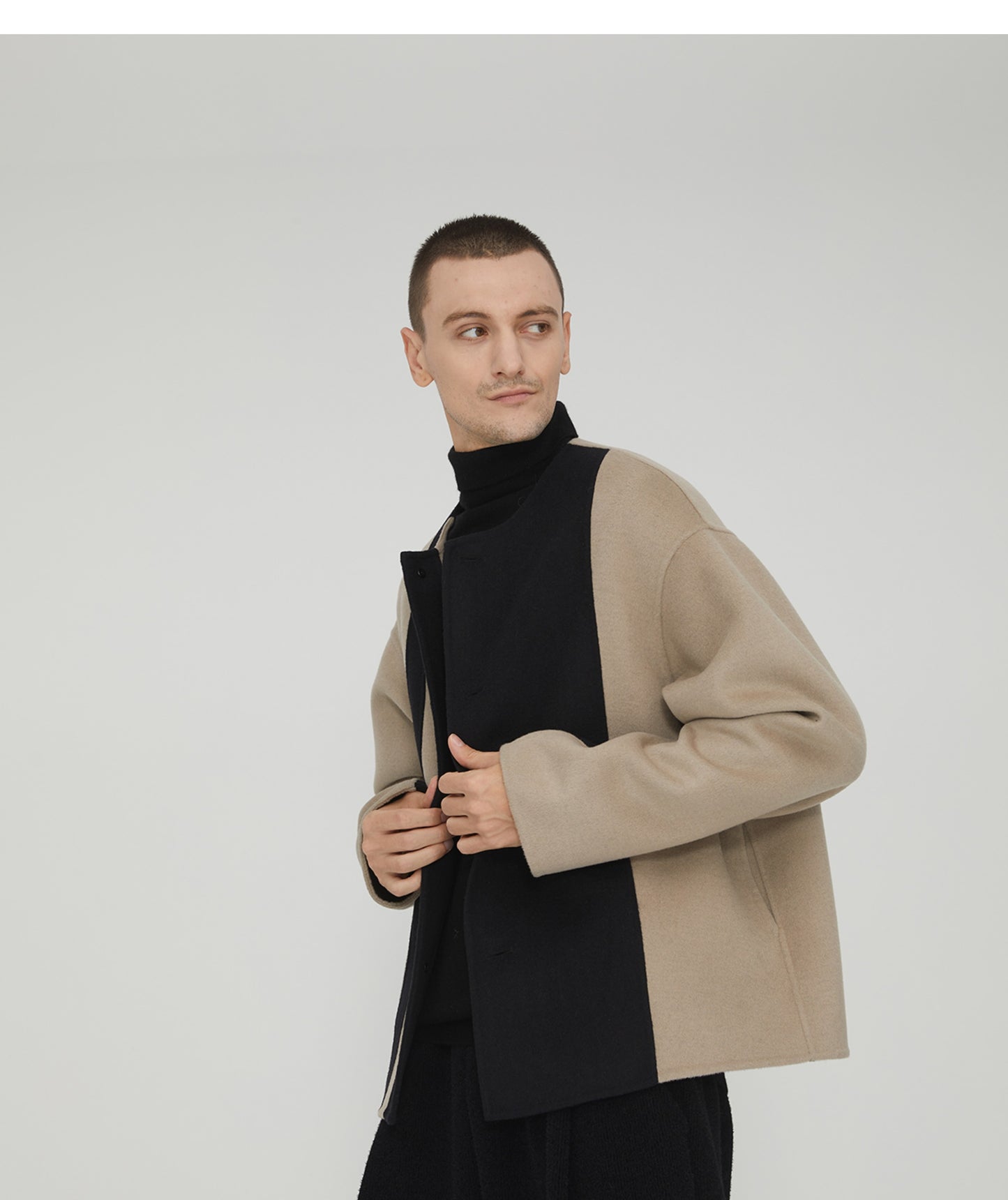 Double-Faced Cashmere Loose fit Coat