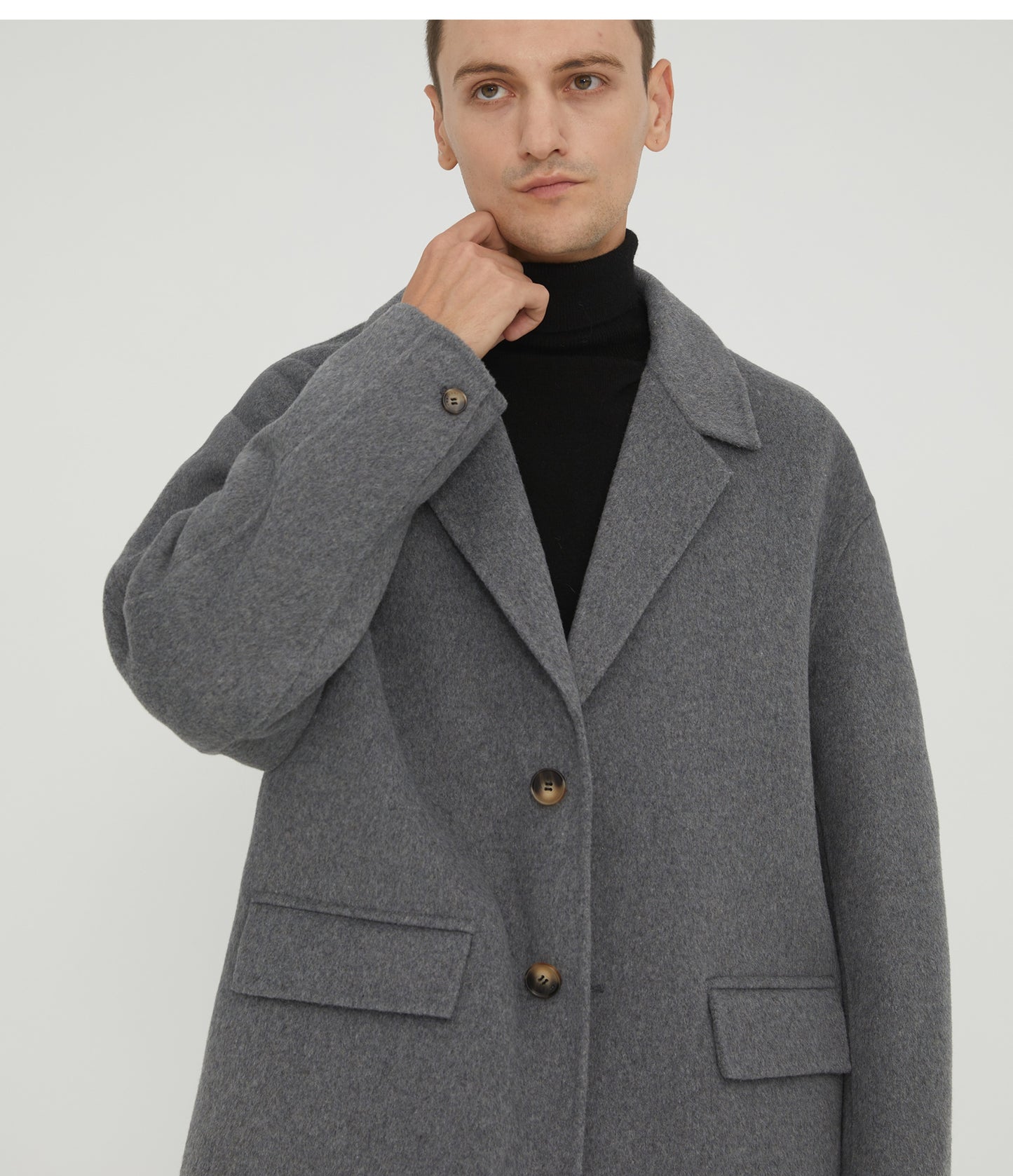 Double-faced wool suit