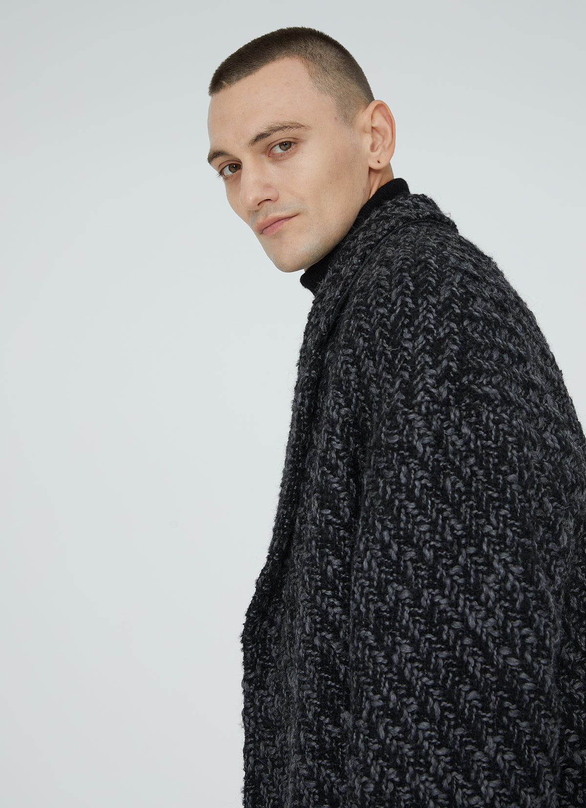 Japanese Designer Retro Herringbone Pattern Blazer