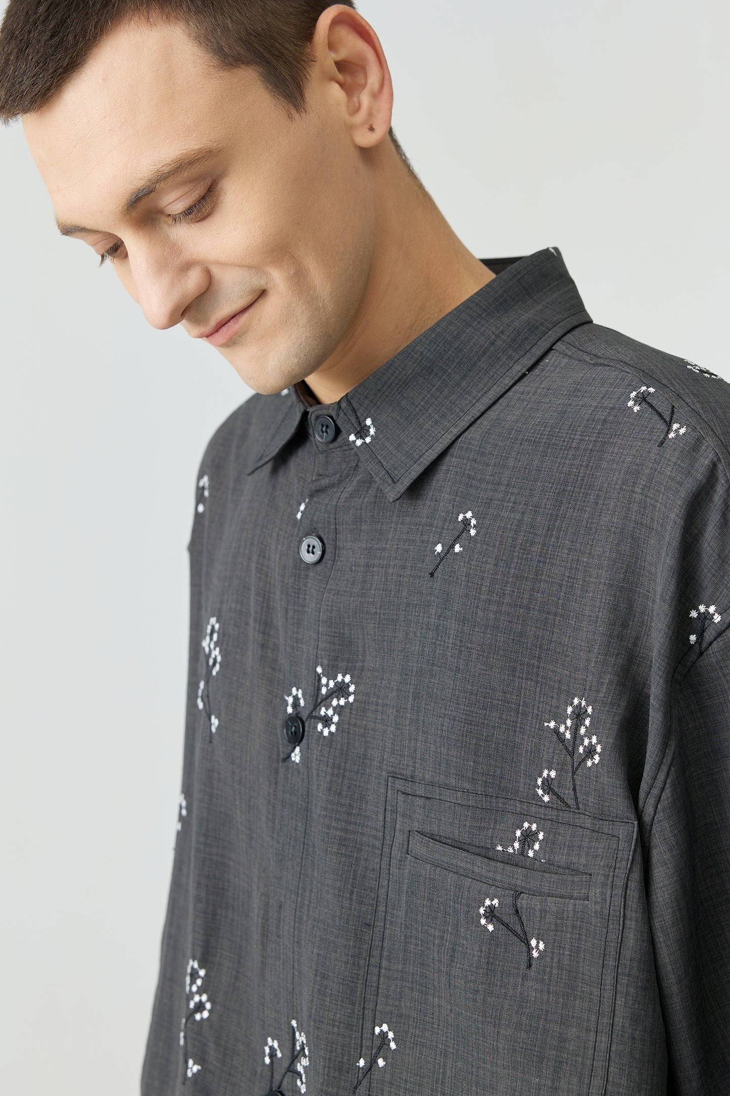 Original Design Embroidered Cotton Shirt
