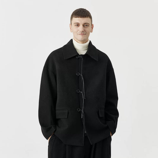 Design-breasted short jacket