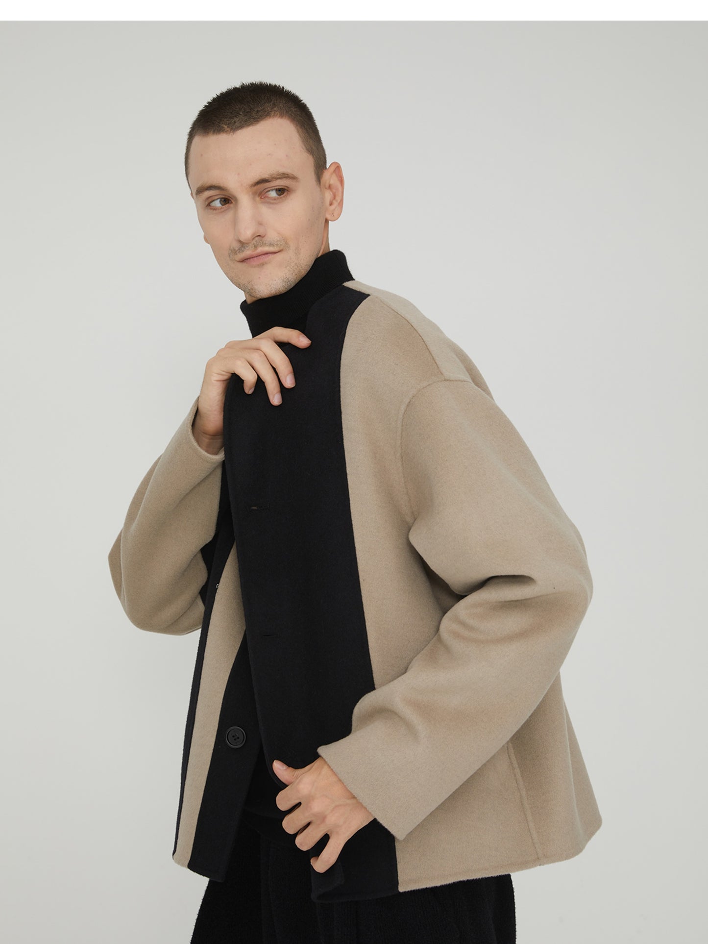 Double-Faced Cashmere Loose fit Coat