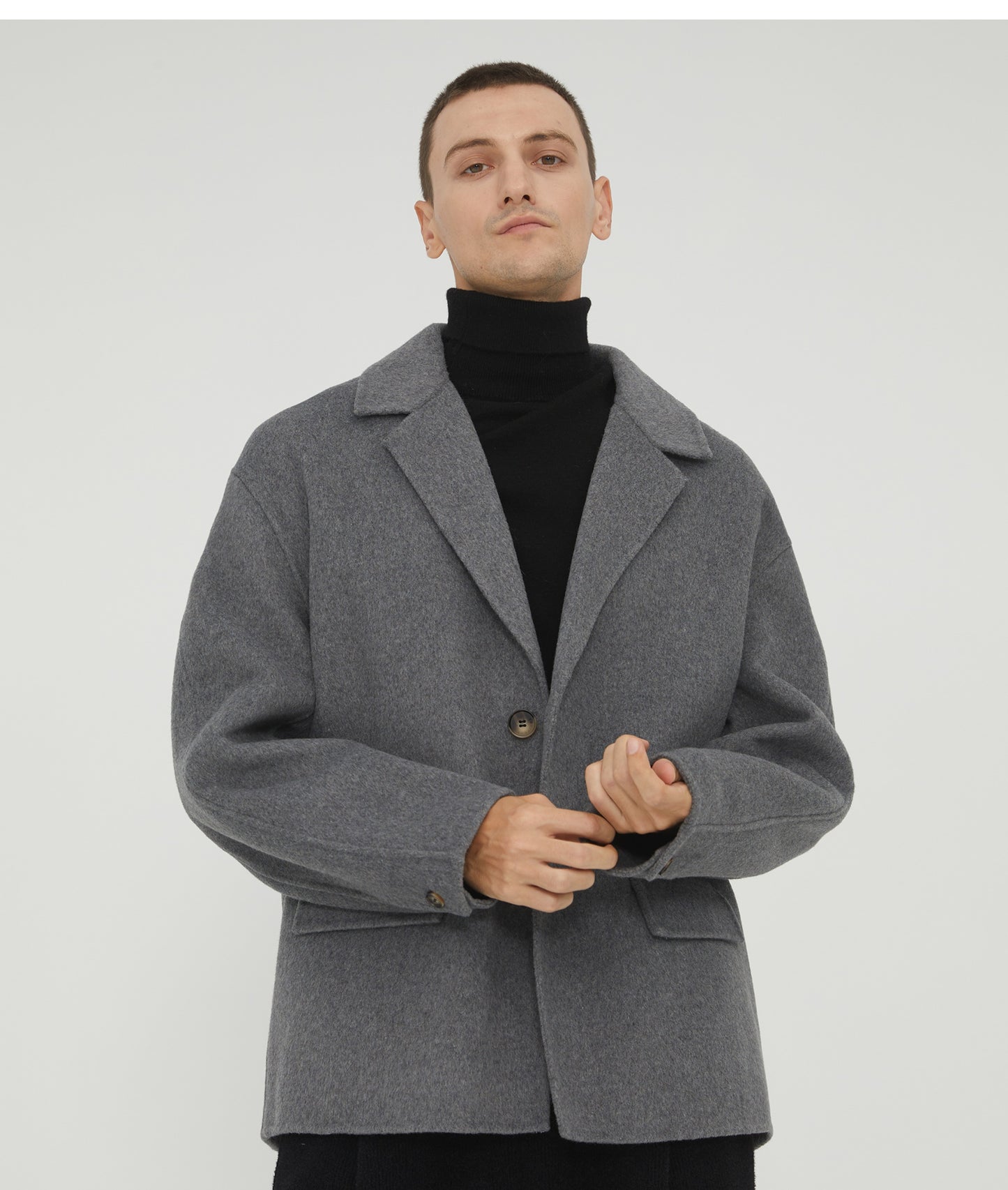 Double-faced wool suit