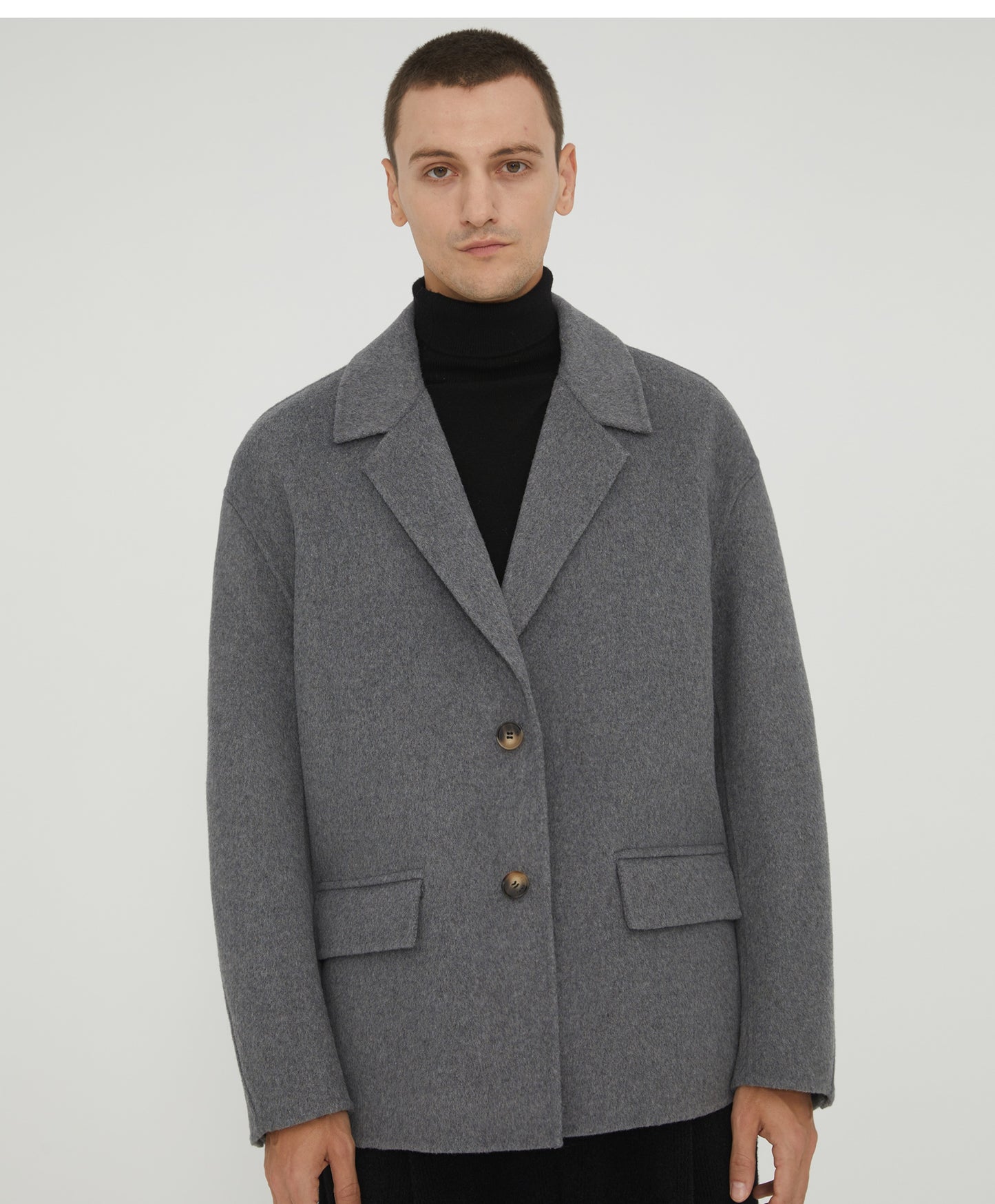 Double-faced wool suit