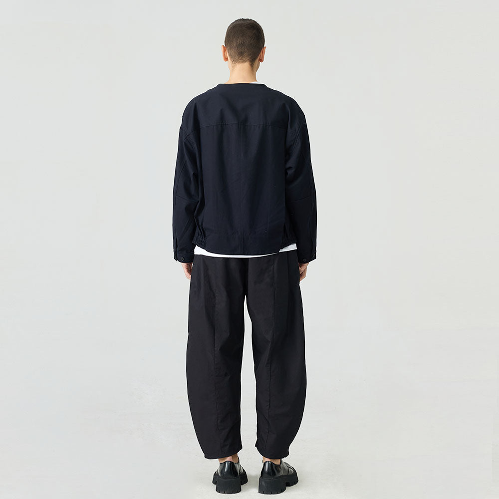 Japanese Style Elastic Waist Wide-Leg Pants