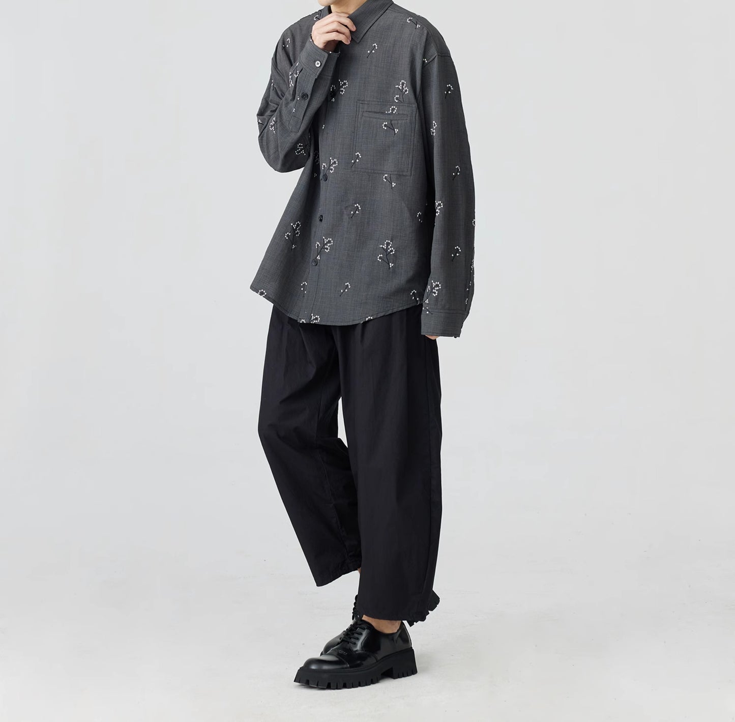 Original Design Embroidered Cotton Shirt