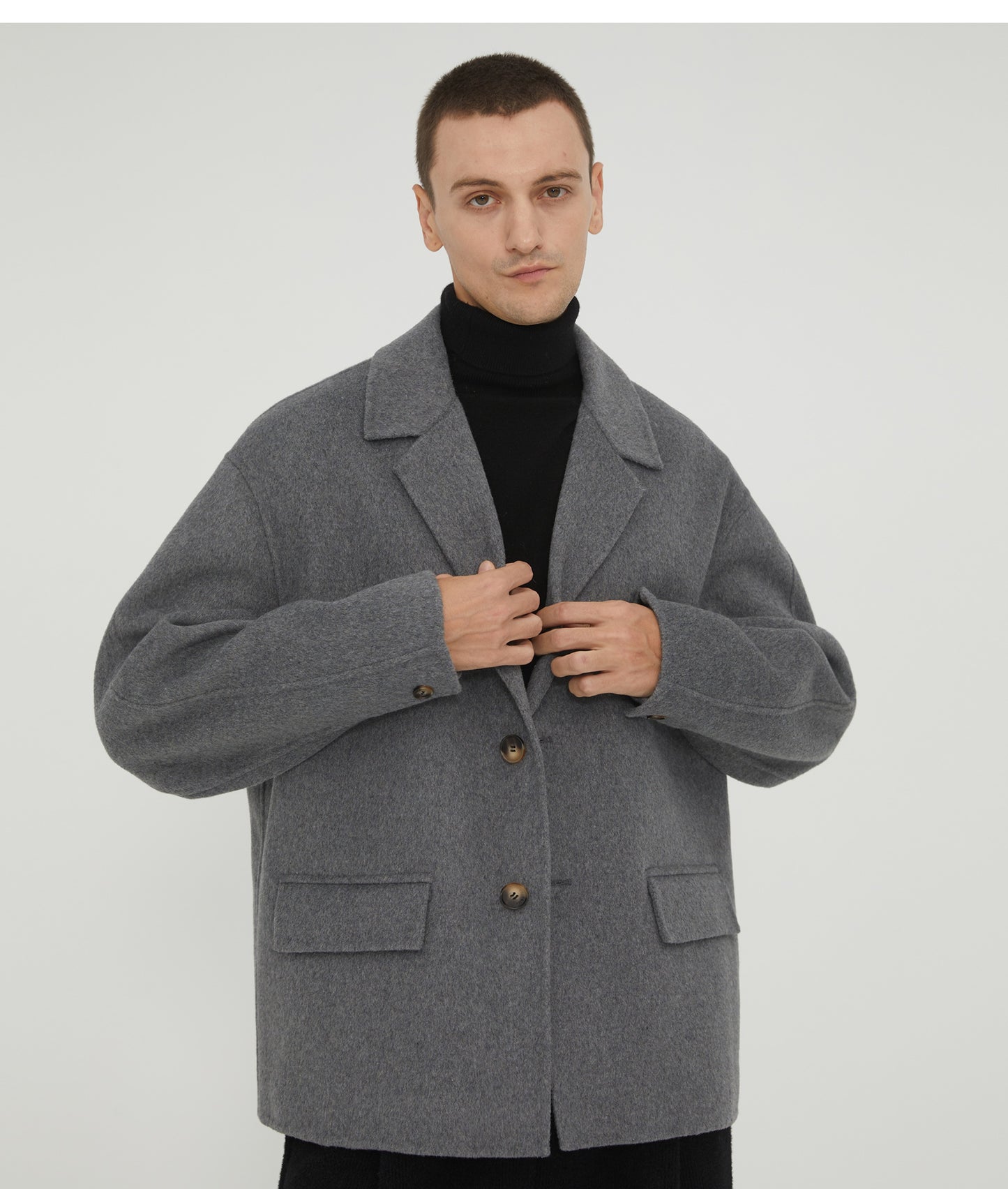 Double-faced wool suit