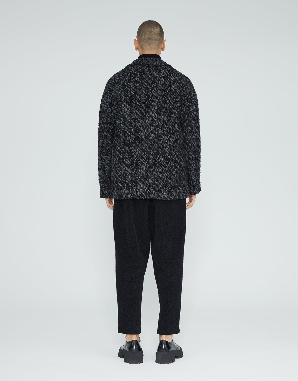 Japanese Designer Retro Herringbone Pattern Blazer