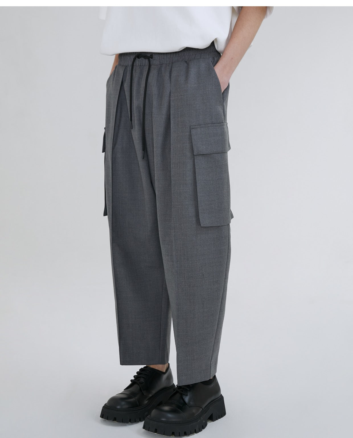 Elastic Japanese Style Cargo Pants