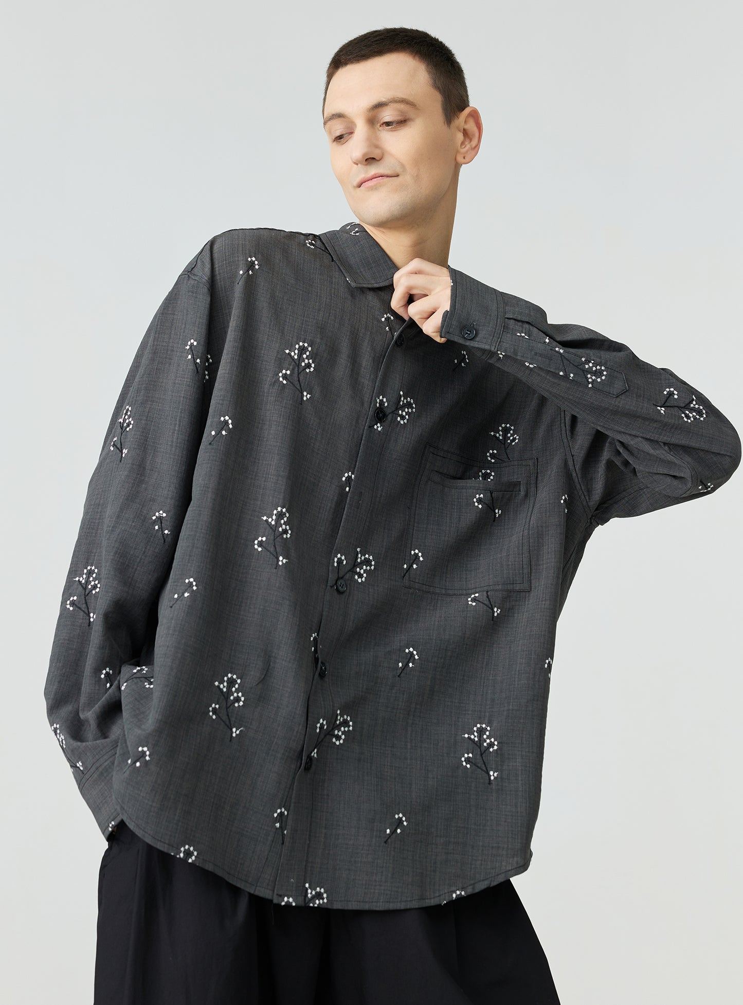 Original Design Embroidered Cotton Shirt