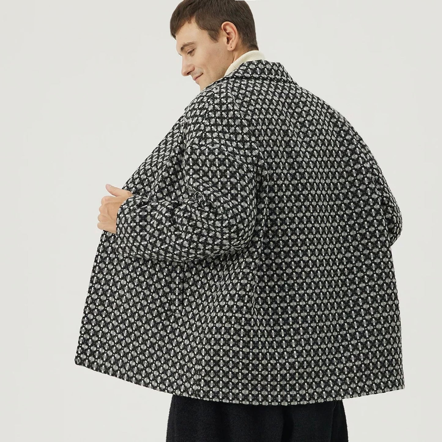 Coarse Floral Wool Jacket