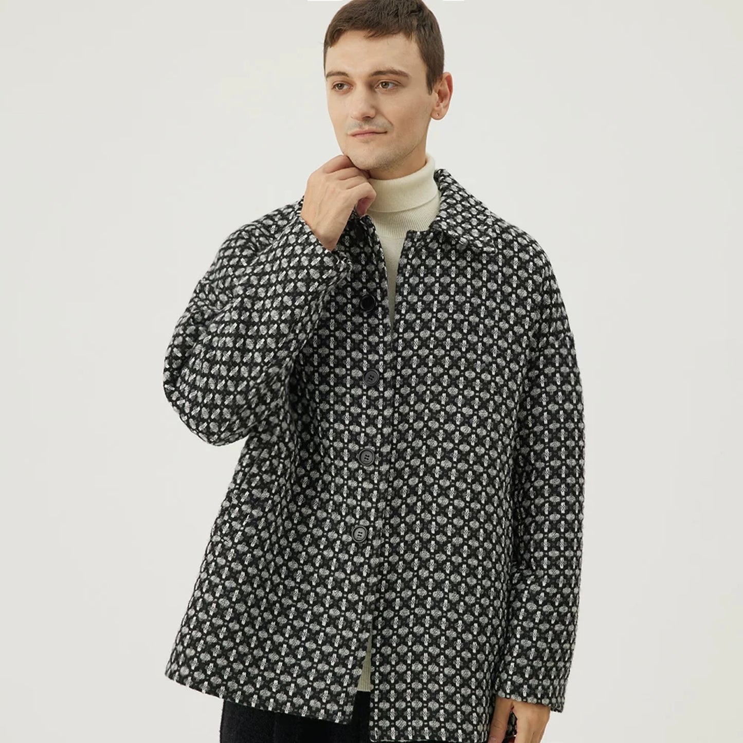 Coarse Floral Wool Jacket