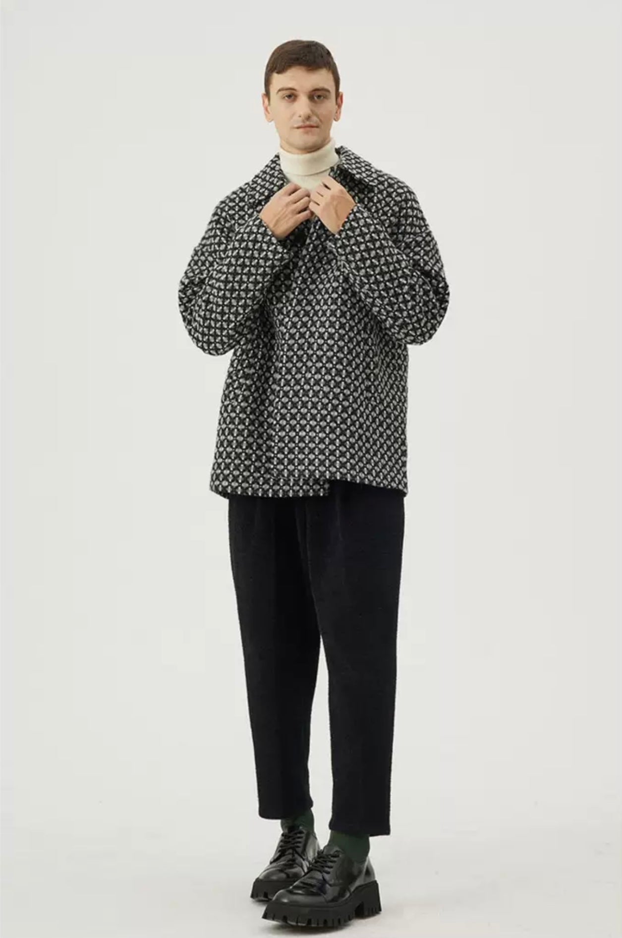 Coarse Floral Wool Jacket