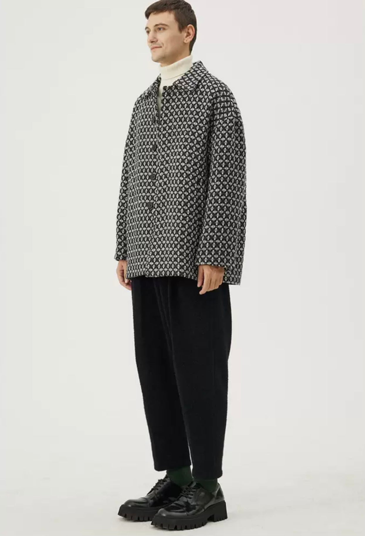 Coarse Floral Wool Jacket