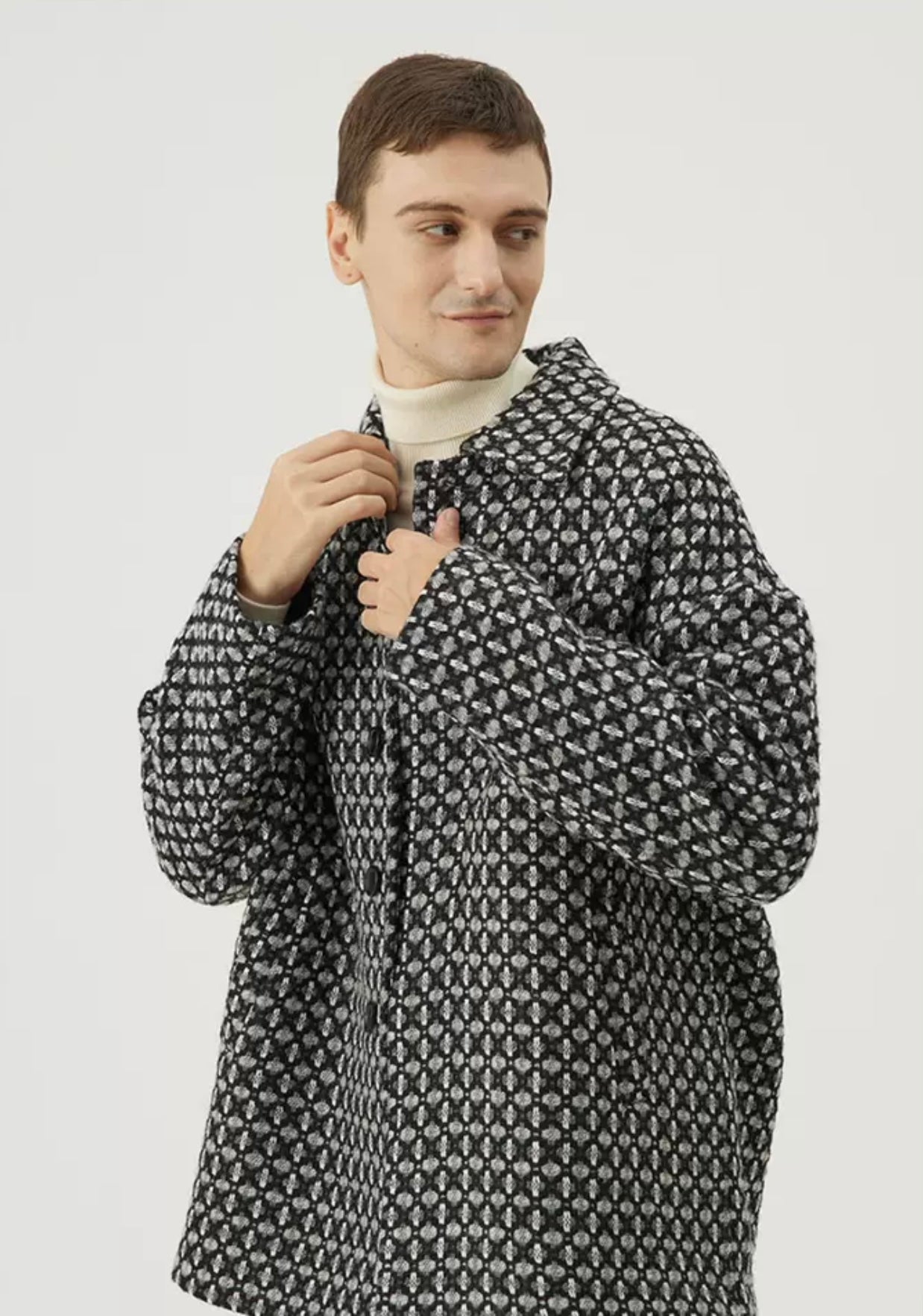 Coarse Floral Wool Jacket