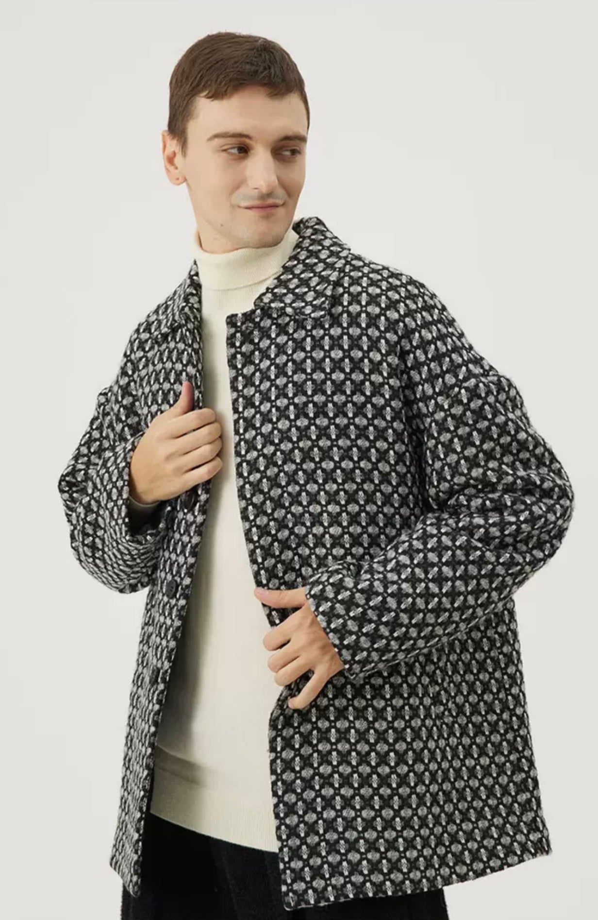 Coarse Floral Wool Jacket