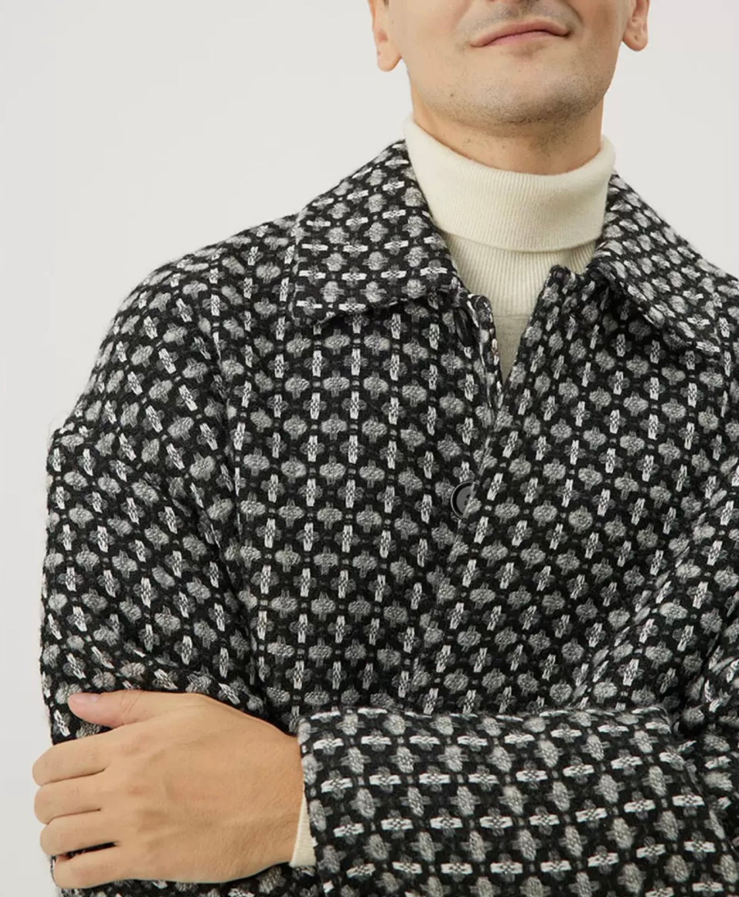 Coarse Floral Wool Jacket