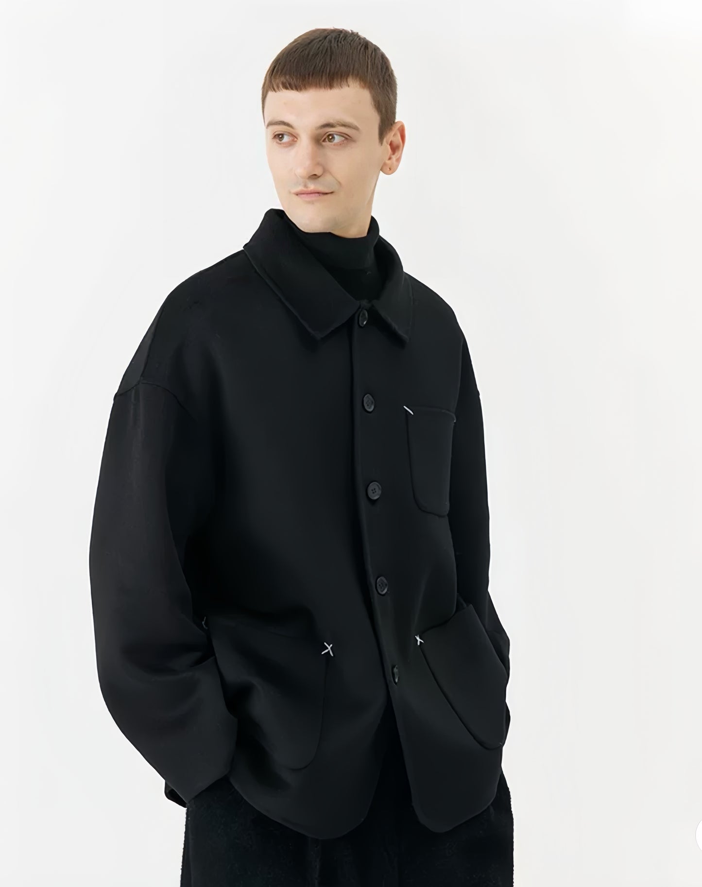 Double-Faced Cashmere Short Coat