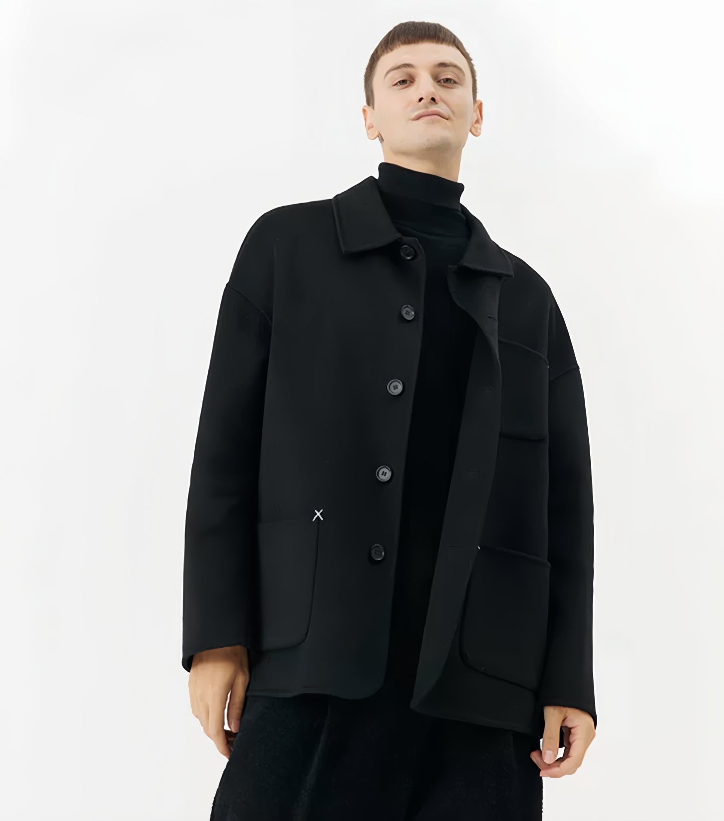 Double-Faced Cashmere Short Coat