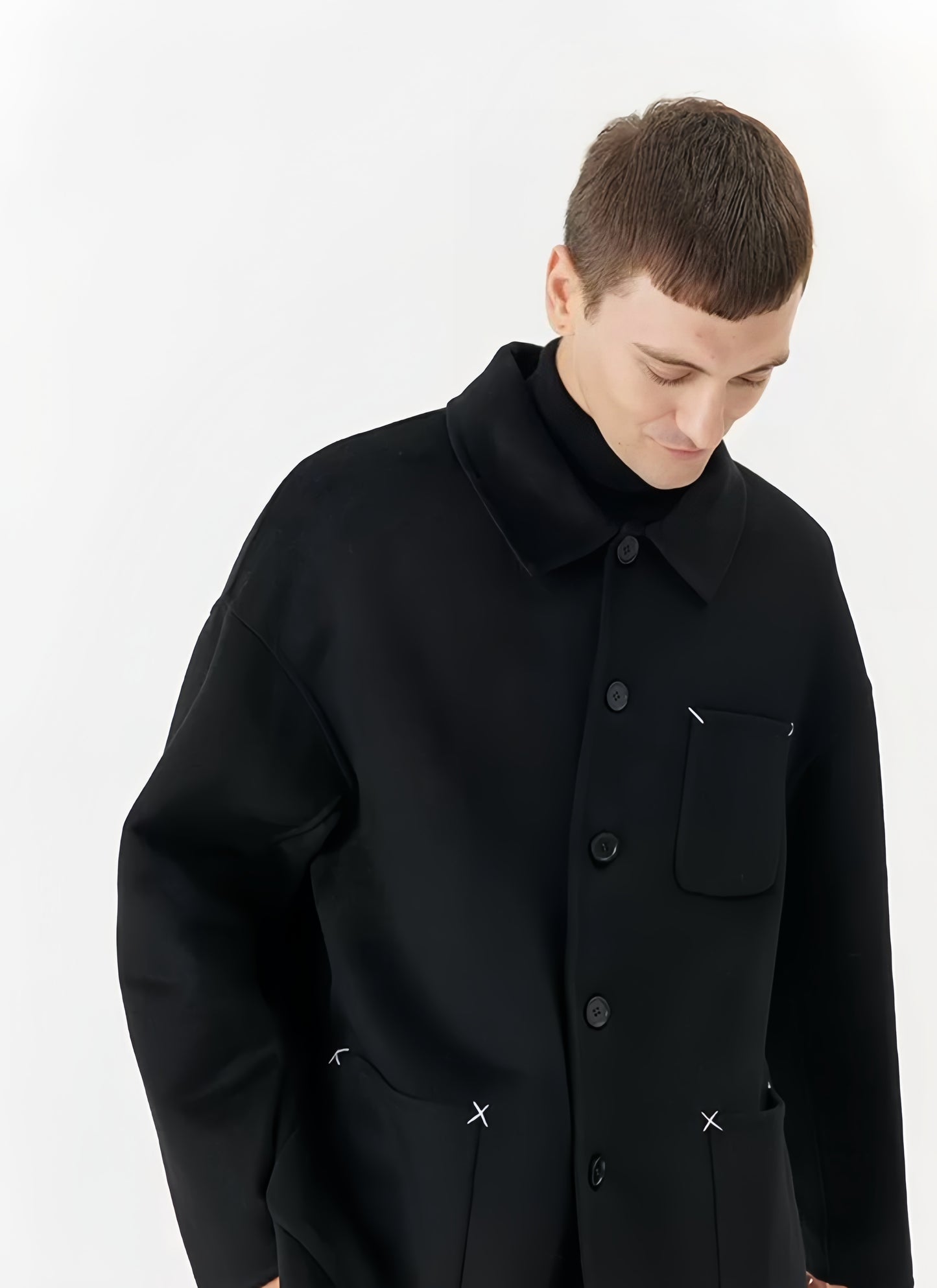 Double-Faced Cashmere Short Coat