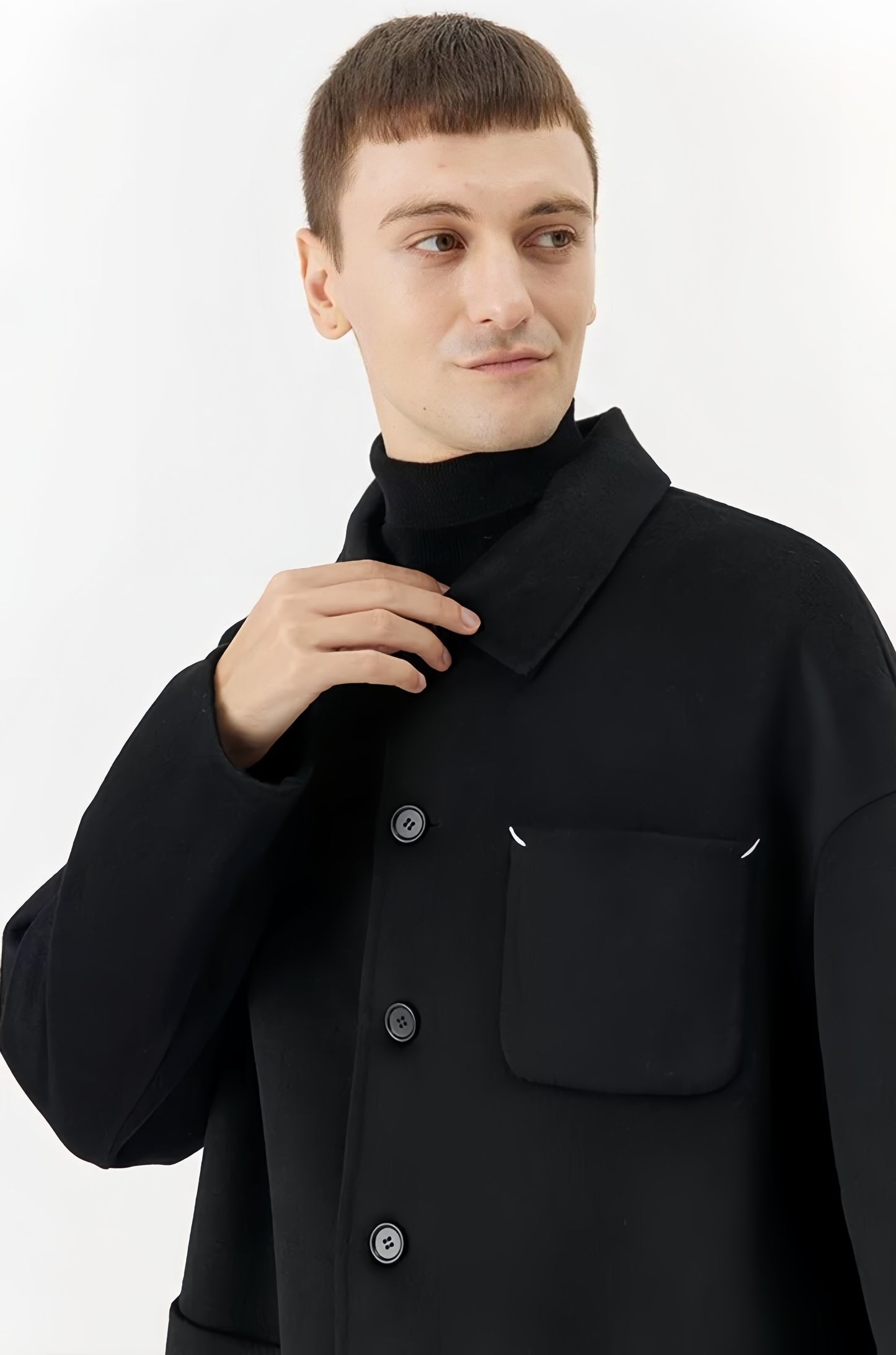 Double-Faced Cashmere Short Coat