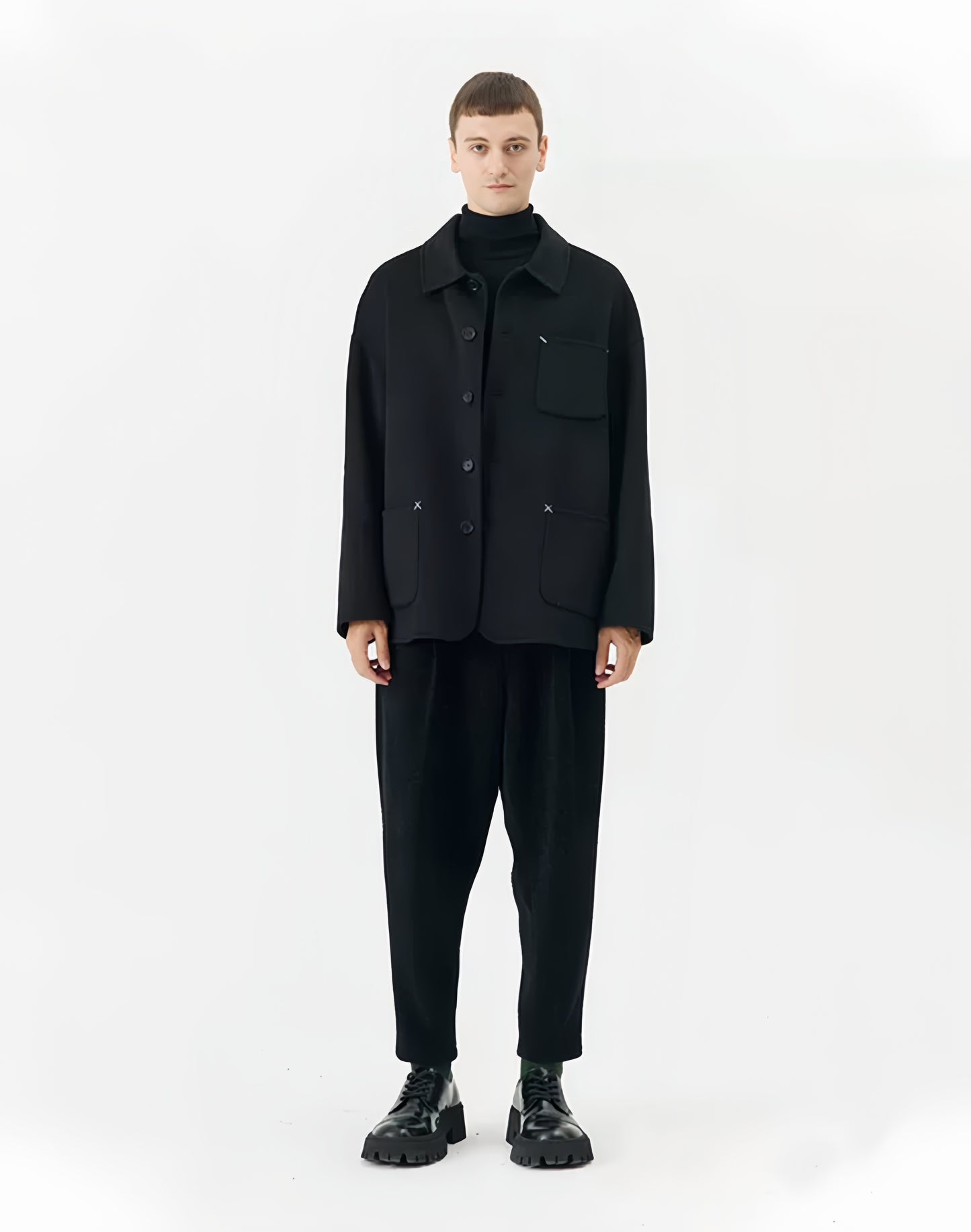 Double-Faced Cashmere Short Coat