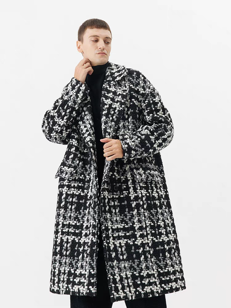 Vintage Coarse Floral Wool Overcoat