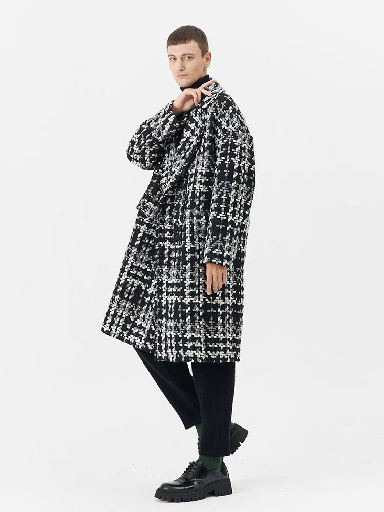 Vintage Coarse Floral Wool Overcoat