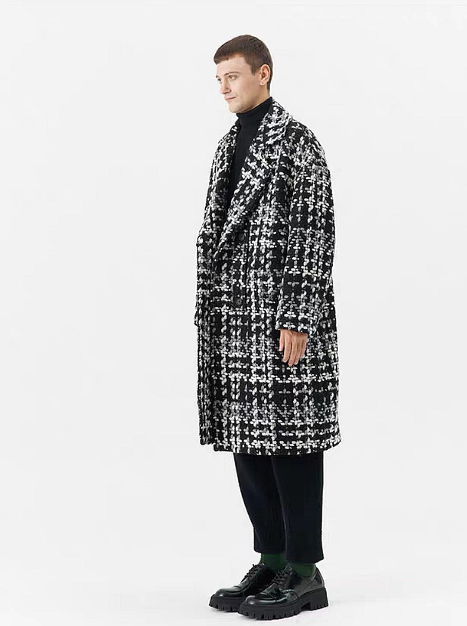 Vintage Coarse Floral Wool Overcoat