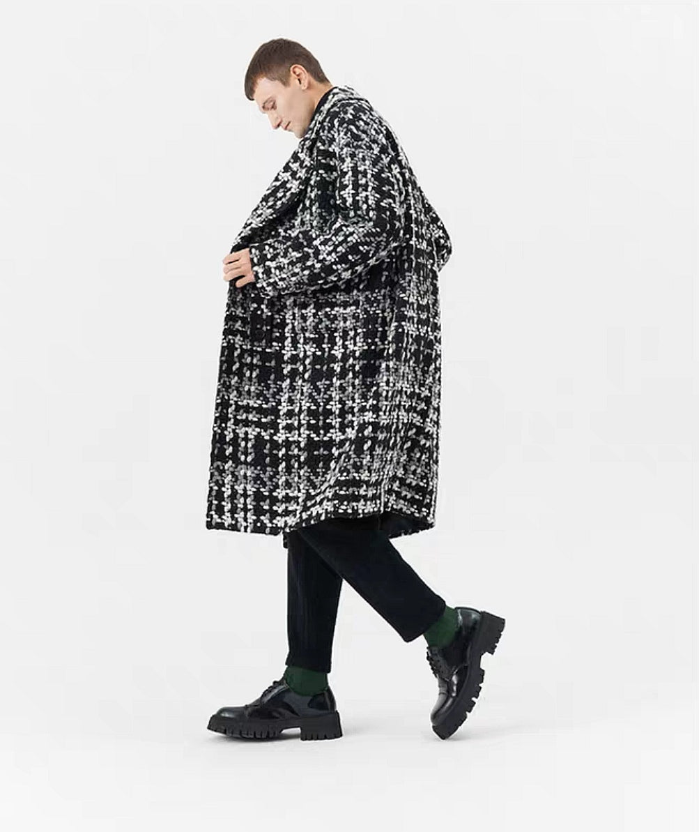 Vintage Coarse Floral Wool Overcoat