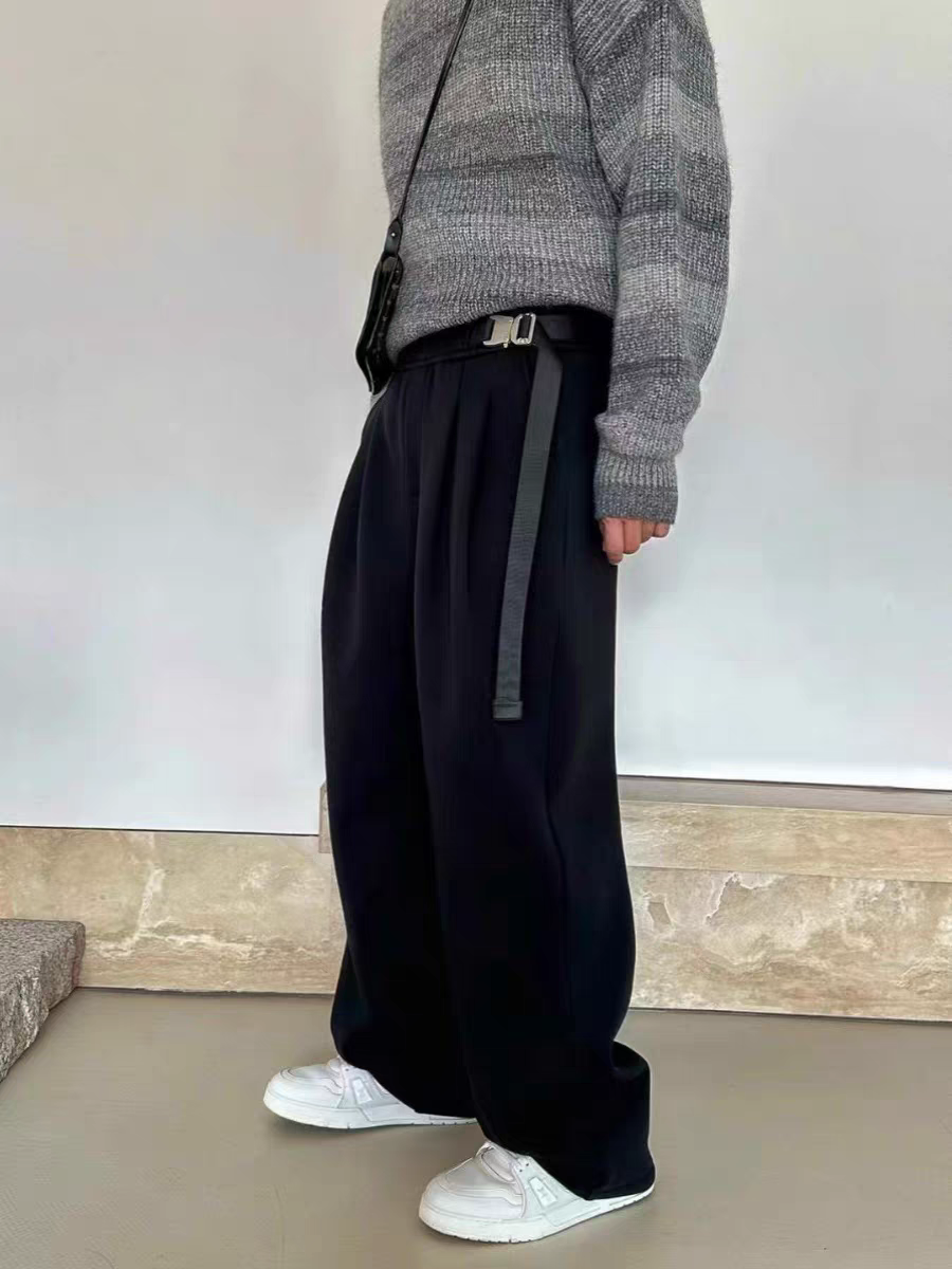 Textured Velvet Casual Pants