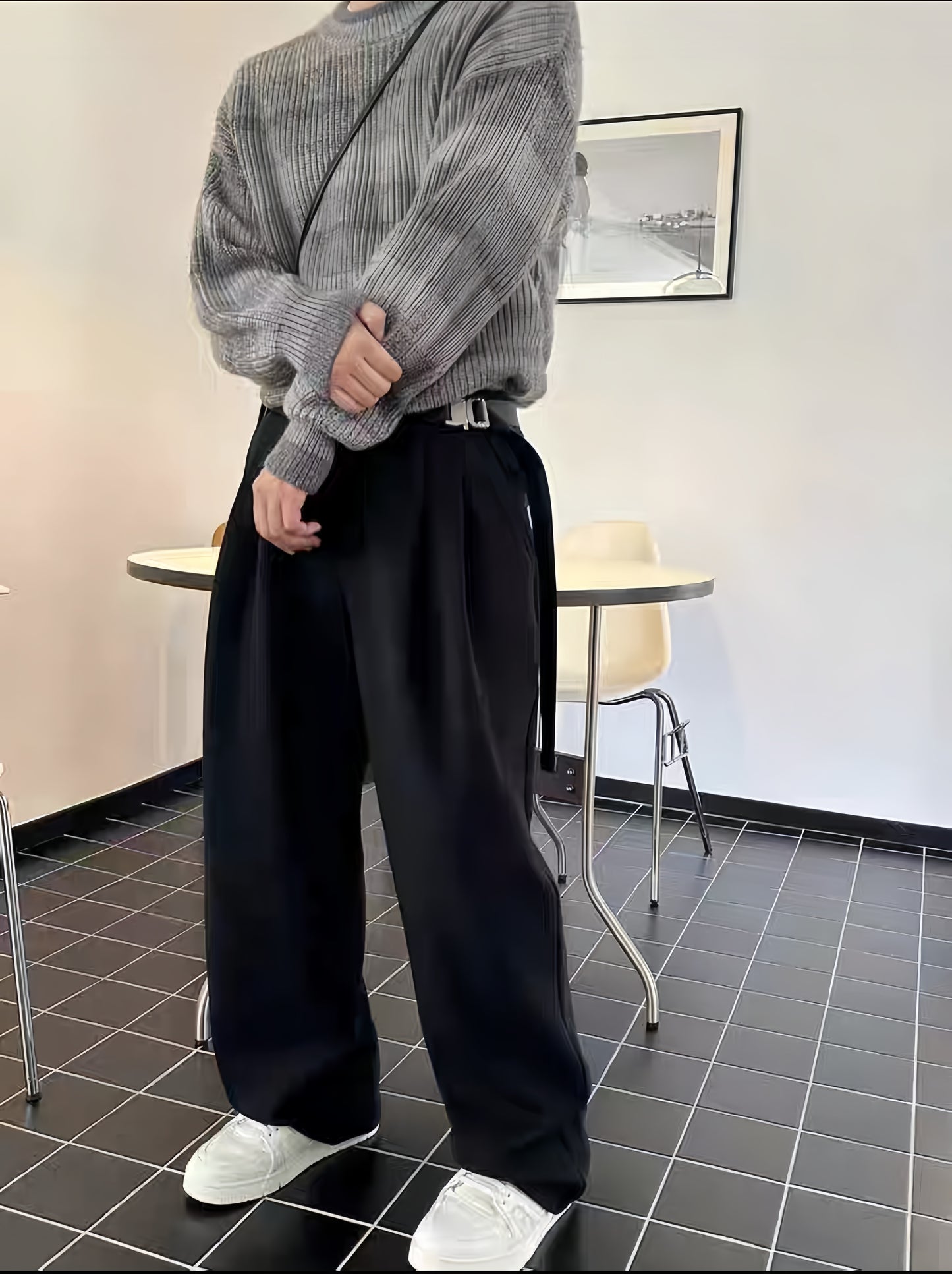 Textured Velvet Casual Pants