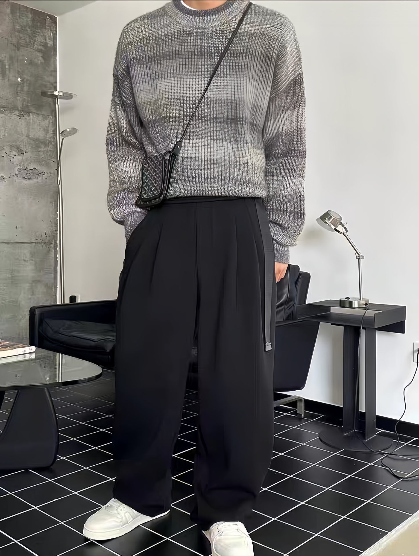 Textured Velvet Casual Pants